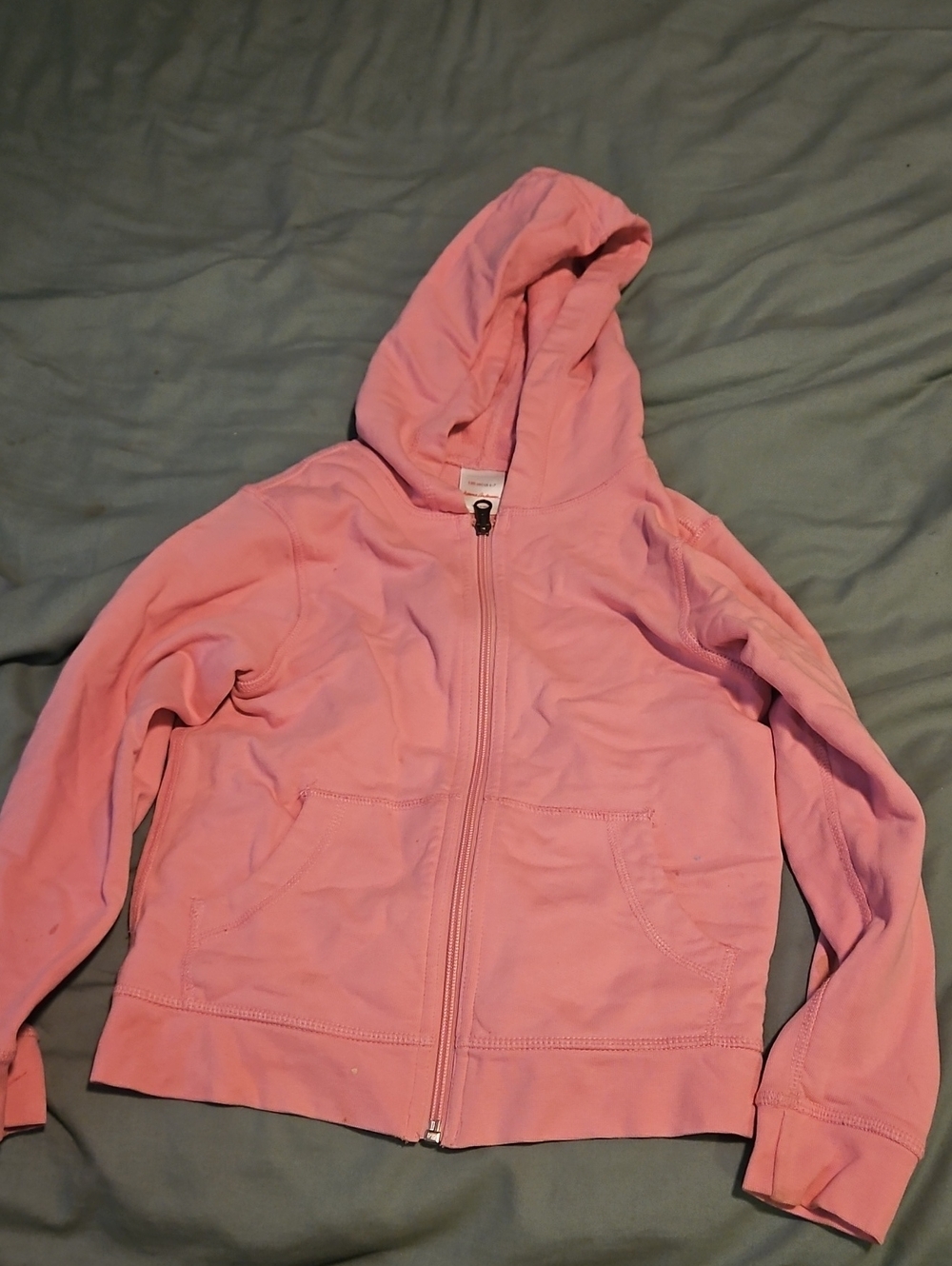 Hanna Andersson Light Pink Hooded Zip Jacket